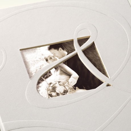 wertiges Hochzeitsalbum Ti amo-mit Silberprägung personalisiert