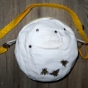 Handtasche Wichtel Frühling Rund Upcycling Jeans/Kunstleder