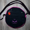 Handtasche Zombie Skull Goth Rund Upcycling Jeans/Kunstleder