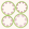4x Stickdatei ITH Untersetzer Aster Ø 10 und 12 cm Stickdirwas