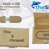 USB Stick 4GB aus Holz incl. Holzschatulle 