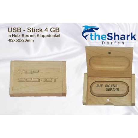 USB Stick 4GB aus Holz incl. Holzschatulle 