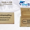 USB Stick 4GB aus Holz incl. Holzschatulle 