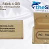 USB Stick 4GB aus Holz incl. Holzschatulle 