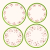 4x Stickdatei ITH Untersetzer Lilie Ø 10 und 12 cm Stickdirwas