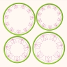 4x Stickdatei ITH Untersetzer Tulpe Ø 10 und 12 cm Stickdirwas