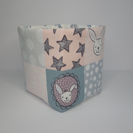 Bella Bunny & Bear - patches grau/rosa