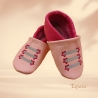 Babyschuhe personalisierbar mit Namen - Sneakers rosa