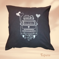 Hochzeitskissen - Camper personalisierbar (1- oder 2-teilig)