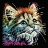 NEU Stickdatei Katze Jule realistisch bunt Lunachild