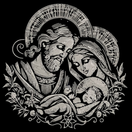 NEU Stickdatei Maria Josef Jesus realistisch