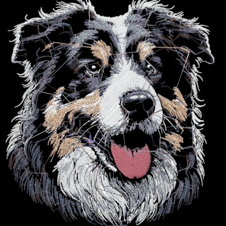 Neu Stickdatei Australian Shepherd Sanzy Lunachild