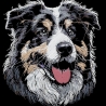Neu Stickdatei Australian Shepherd Sanzy Lunachild