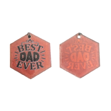 Anhänger Best Dad ever Rot