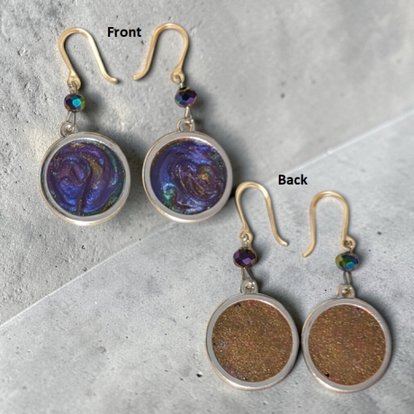 Kreative Ohrringe Resinanhänger