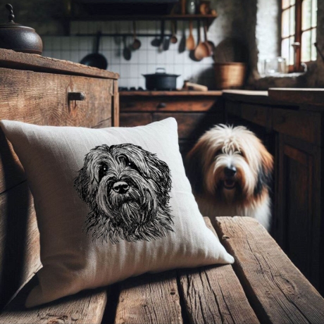 NEU Stickdatei Briard Jolina Hund realistisch