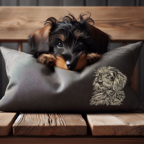 NEU Stickdatei Rauhaardackel Herkules Hund