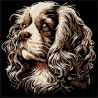 Stickdatei King Charles Cavalier Sandy  Hund realistisch