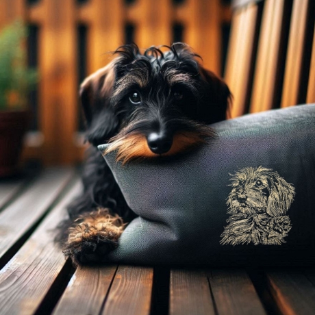 NEU Stickdatei Rauhaardackel Herkules Hund