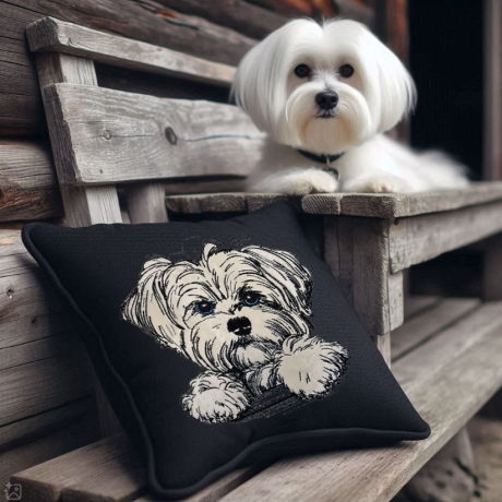 NEU Stickdatei Applikation Malteser Welpe Nala