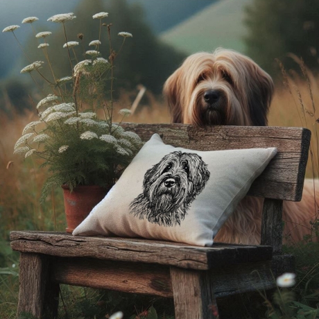 NEU Stickdatei Briard Jolina Hund realistisch