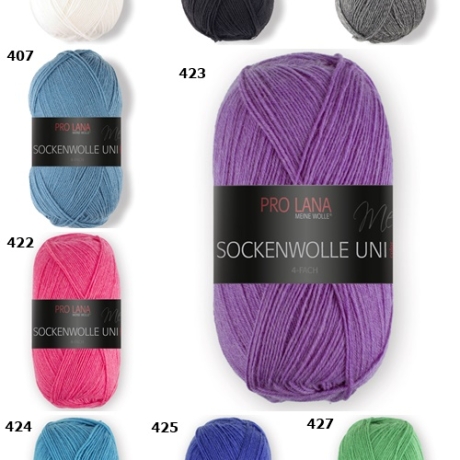 Sockenwolle Uni, Pro Lana, Sockenwolle, Wolle, 4-fach Sockenwolle