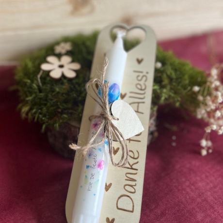 Halter mit Stabkerzen Botschaft zum MUTTERTAG *** versch. Sprüche