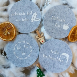 Weihnachtsuntersetzer / Untersetzer aus Filz / Untersetzer Set