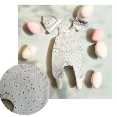 Ostern Babystrampler Häschen Strampler ohne Fuß Geschenkset Gebur