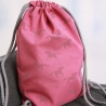 Turnbeutel aus Softshell mit reflektierenden Pferden