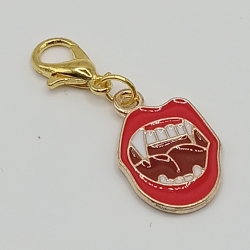 Vampirmund Clip Anhänger Bettelarmband Halloween Charm