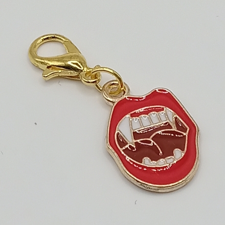 Vampirmund Clip Anhänger Bettelarmband Halloween Charm