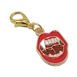 Vampirmund Clip Anhänger Bettelarmband Halloween Charm