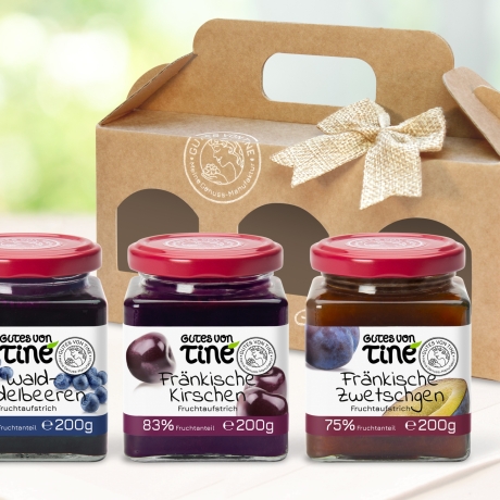 GOURMET-GESCHENKBOX | 3 Fruchtaufstriche | handgemachte Marmelade