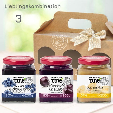 GOURMET-GESCHENKBOX | 3 Fruchtaufstriche | handgemachte Marmelade