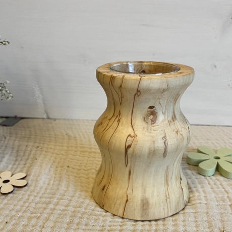 Holzvase aus verstockter Kastanie |Einzigartig natürlich, zeitlos