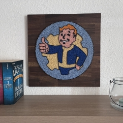 Fadenbild Vaultboy 40 x 40 cm