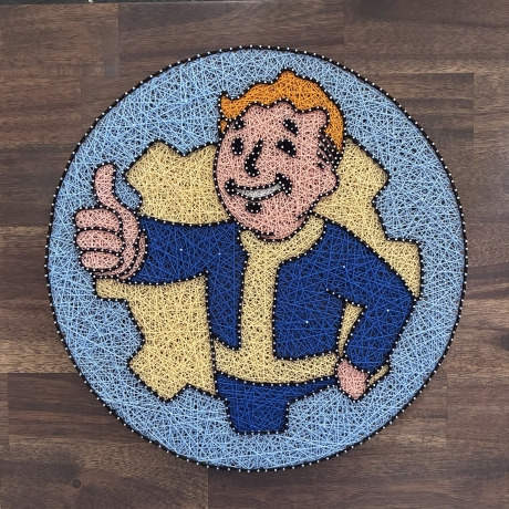 Fadenbild Vaultboy 40 x 40 cm