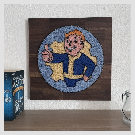Fadenbild Vaultboy 40 x 40 cm