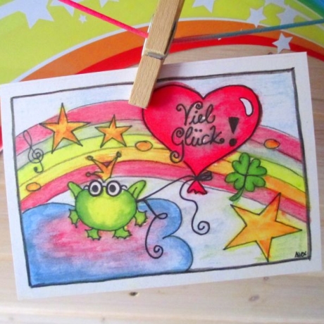 Postkarte *Viel Glück*
