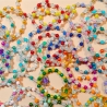 Kinder-Armband Schmuck, elastisch, Perlen gefädelt, dreifarbig