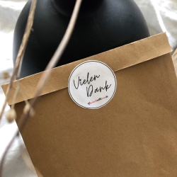 Vielen Dank Geschenkaufkleber zum Ausdrucken (rund)
