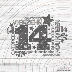 Vierzehn Plotterdatei SVG DXF 