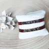Lederarmband, Draht umwickelt mit Obsidian und Spinell Perlen