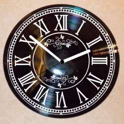 Schallplattenuhr Wanduhr Vintage