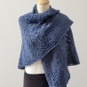 Stola mit Ajourmuster, Viola, Handgestrickt