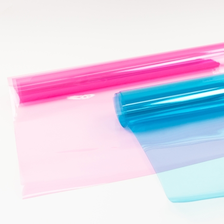 AUS PVC Folie Vista durchsichtig türkis / blau Swafing 