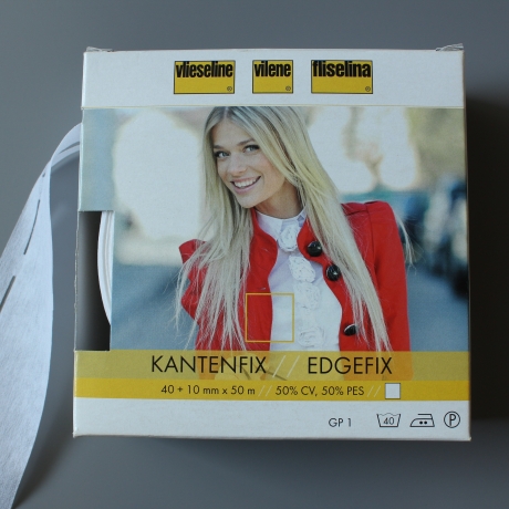 Vlieseline Kantenfix mit Stanzung weiß, 5 cm breit, Kantenband