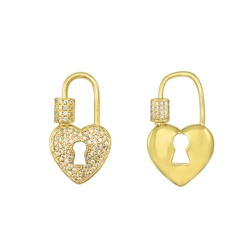 Schraub Karabiner Goldfarben Herz