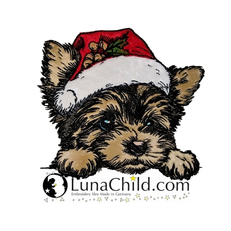NEU Stickdatei Applikation Yorkshire Terrier Sarah